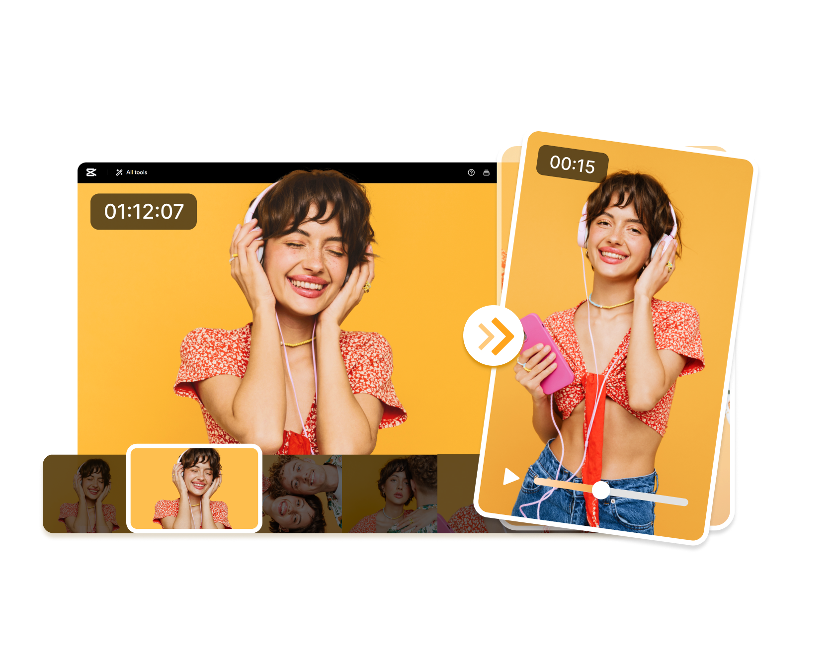 Перетворіть довге відео на короткі кліпи